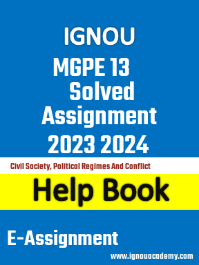 IGNOU MGPE 13 Solved Assignment 2023 2024